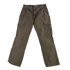 Carhartt Cargo Pants Mens 31x30 Brown Relaxed Fit Ripstop Work B342-DFE