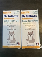Dr. Talbot's Naturally Inspired Baby Tooth Gel for Sore Gums 0.53oz Lot of 2