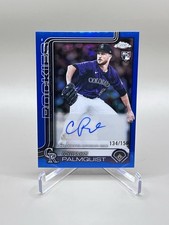 2025 Topps Chrome Update Carson Palmquist Auto RC Blue Refractor #/150 Rockies