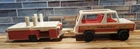 Vintage Fisher Price Little People Play Family Car & Pop Up Camper 1979 #992