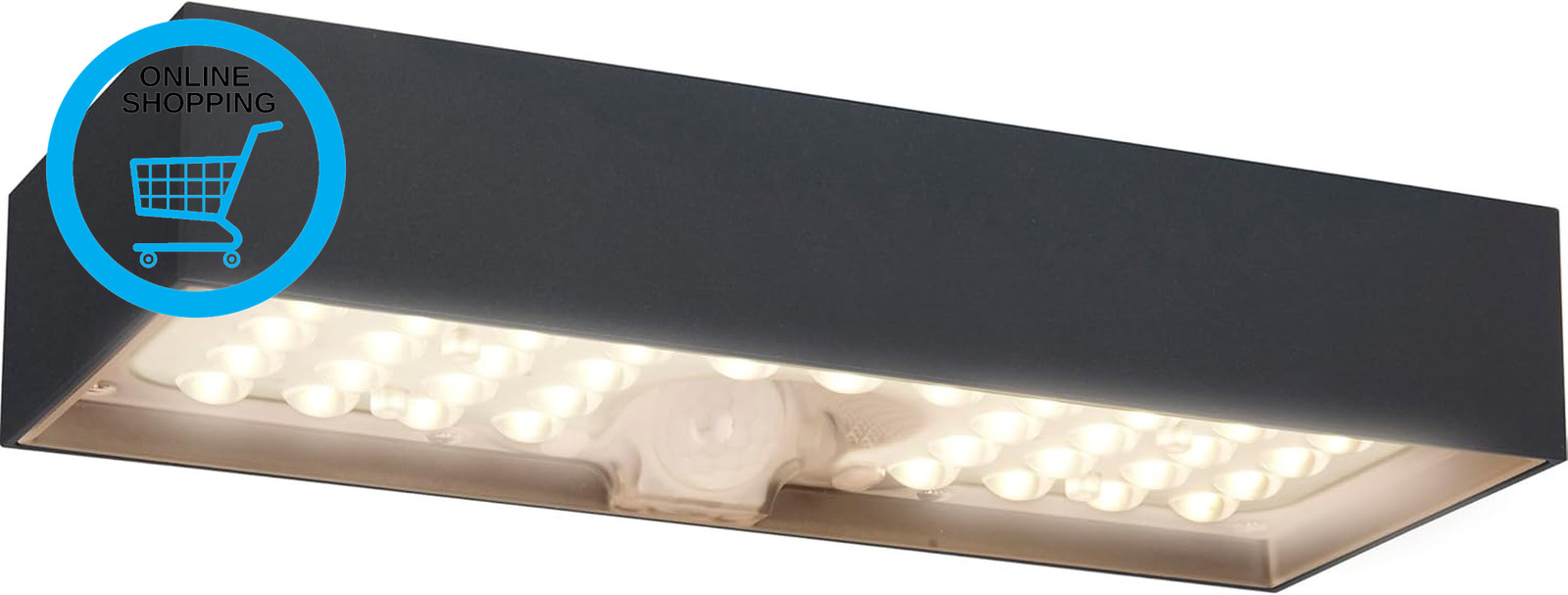 Solar Powered LED Outdoor Wall Light with PIR Motion Sensor, Security Light, Ext
