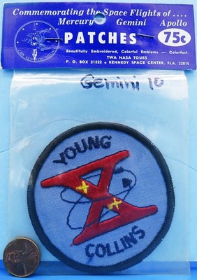 NASA PATCH '70s vtg Gemini 10 Cape Kennedy Medals TWA Tours Space Center MIB