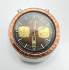 SEIKO 6138-0040 Automatic Chronograph Watch BULLHEAD Brown Dial Vintage Mens