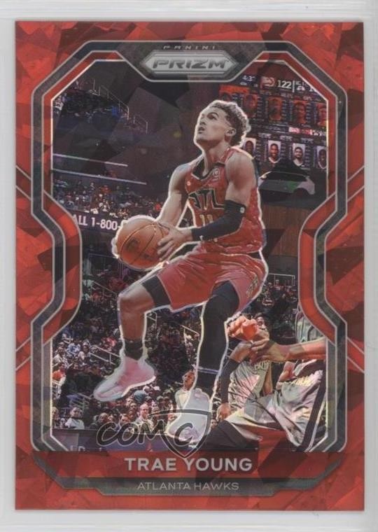 2020-21 Panini Prizm Red Ice Prizm Trae Young #64