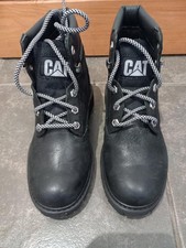 NEW - Ladies CAT Caterpillar Black Ankle Boots. Nubuck Leather. Size 3. Wide Fit
