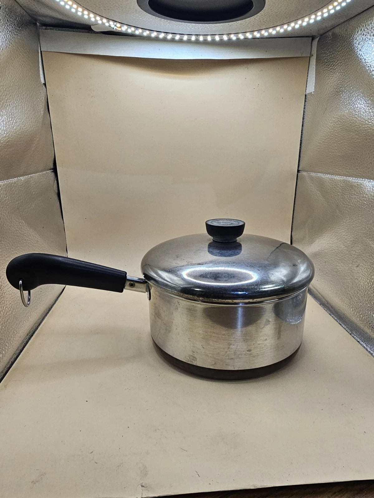 REVERE WARE Copper Bottom Clinton ILL 1801 2 Qt. Saucepan With Lid