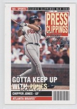 2004 Fleer Classic Clippings Press Chipper Jones #18PC HOF 7tj