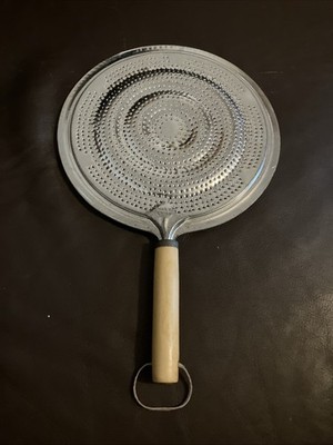 Vintage Metall Wärme Diffusor für offene Flamme Gasherd Simmerplatte Holzgriff