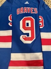 NEW YORK RANGERS LEGEND ADAM GRAVES SIGNED AUTO JERSEY WITH 94 CHAMPS JSA!!!