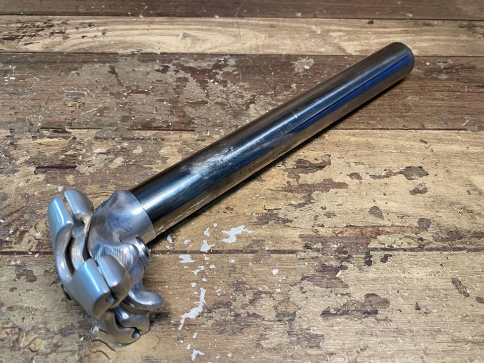 Tija de sillín CAMPAGNOLO RECORD TITANIUM diámetro 1,07 pulgadas 9,84 pulgadas piezas de ciclismo Foto 2 de 4