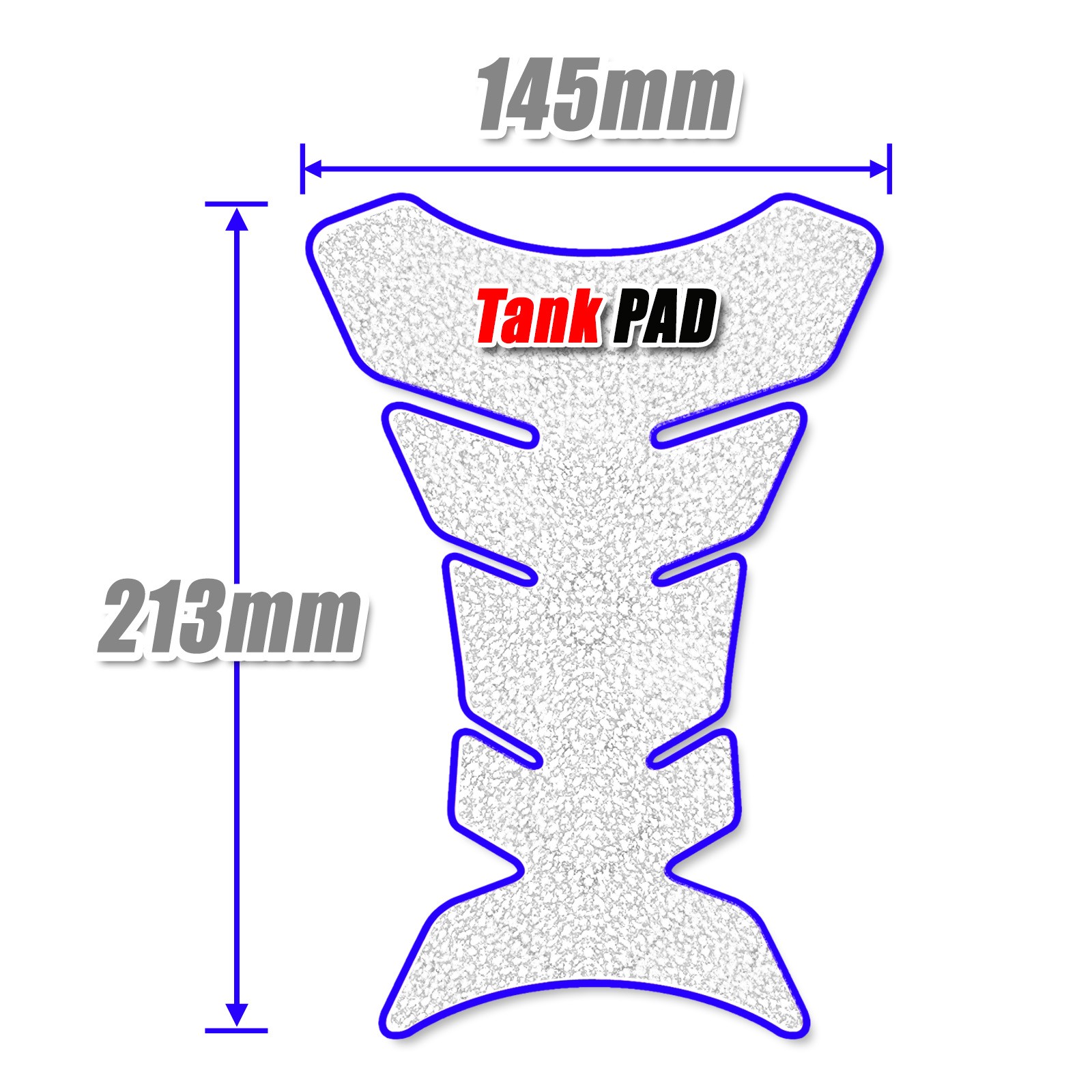 MC Motoparts Red Arc Fish Bone Gas Tank Pad Cover Protector Removable