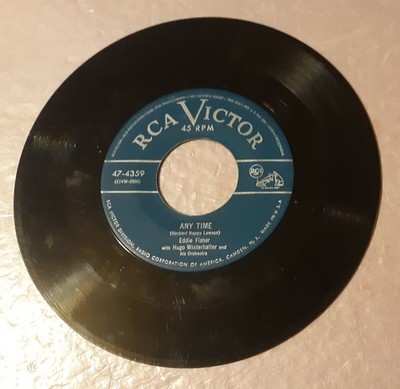 Eddie Fisher Any Time/Never Before by RCA Records 7'' Vinyl 45rpm Record