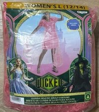 Wicked Movie Glinda Popular Costume Dress Adult Pink New Disguise (L)
