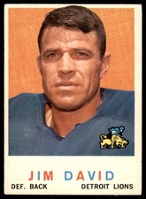 1959 Topps #143 JIM DAVID Detroit Lions EX-EX+