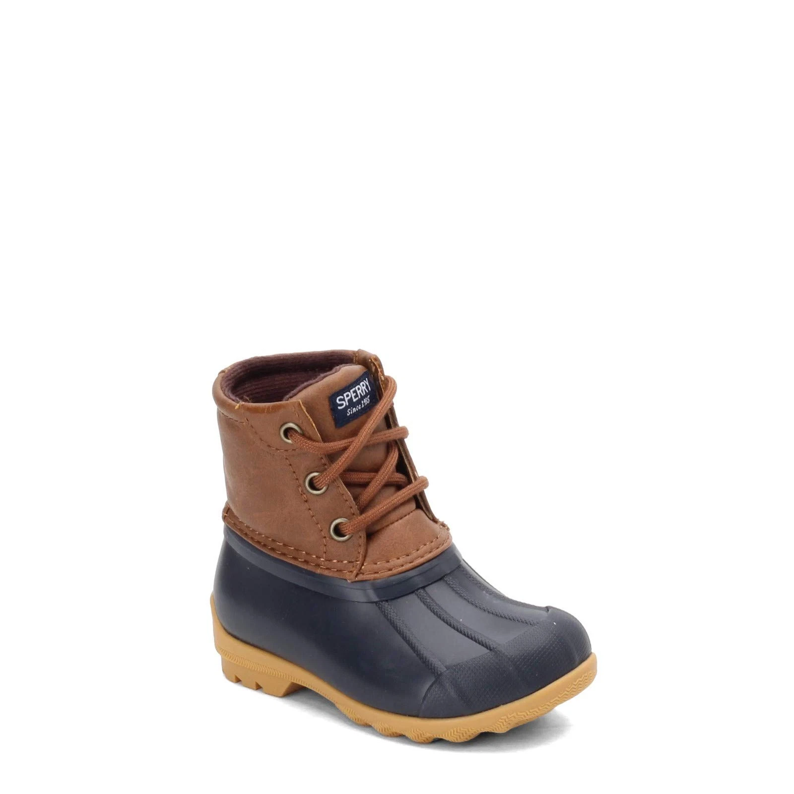 Sperry unisex child Port Boot, Tan/Navy, Little Kid US SIZE 10