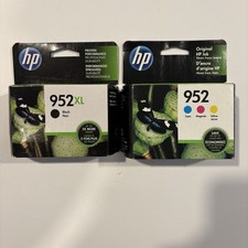 HP 952XL/952 Black Tri-Color Multi-Color Ink Cartridge Set Exp 2019 Cyan NEW