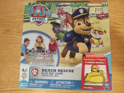 Nickelodeon Paw Patrol Beach Rescue Play Mat Game Spin Master Sealed