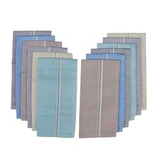 Premium Cotton Men's Handkerchief Multicolor Soft Crafted For Gift Set Of 12 Pcs