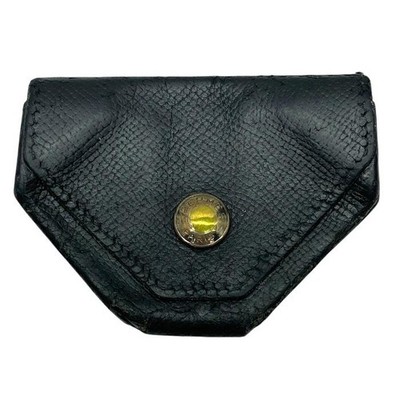 Used Hermes Le Van Quatre Coin Case Coin Purse Coin Purse Chevre Leather Black