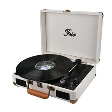 Vinyl Record Player Bluetooth with Speakers 3 Speed Portable Turntable Suitca...