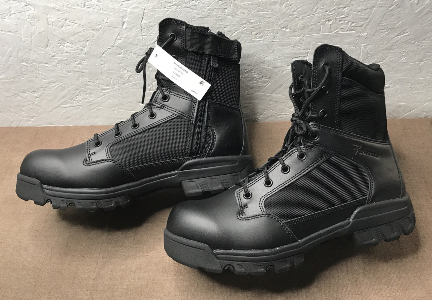's Tactical Boots Black Leather Size 10ew Nwt