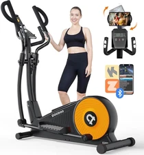 Elliptical Machine Indoor Elliptical Exercise Machine with 16-Level Resistance