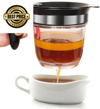 Fat Separator With Bottom Release, 4 Cup Gravy Red 