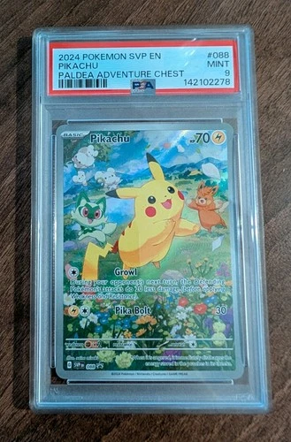 Pikachu SVP EN 088 Paldea Adventure Chest Promo Pokemon TCG PSA 9 Mint