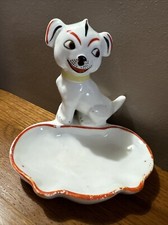 Antique Dog Dish, Soap, Change, Ashtray, Trinket #24 Porcelain Hand Painted