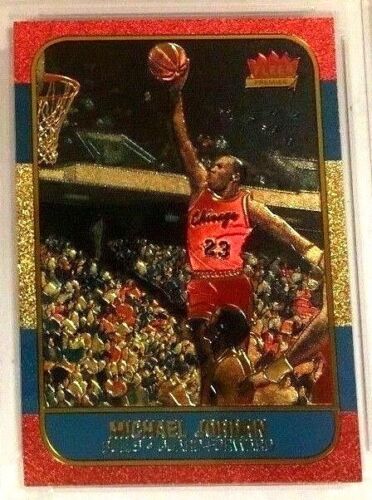 Michael Jordan Fleer 10TH Jubiläum CM Refraktor Gebürstet Gold " Rookie Card - Bild 1 von 2