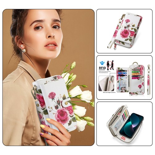 Flower Phone Bag Removable Magnetic Cover For iPhone 11 12 13 14 15 16 6 7 8 XS - Picture 75 of 75