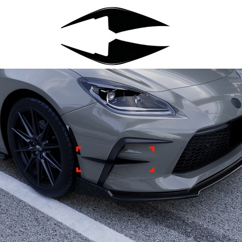 For Toyota GR86 22-25 Pair Black Front Bumper Side Vent Fin Trim Canard Splitter - Picture 1 of 8