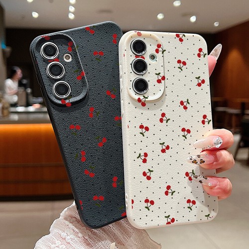For Samsung S25 Ultra S24 S23 S22 A56 A16 A15 A55 Cherry Shockproof Case Cover - Picture 4 of 18