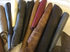 large Leather Off Cuts Craft pack  1.300 kilos mixed colours