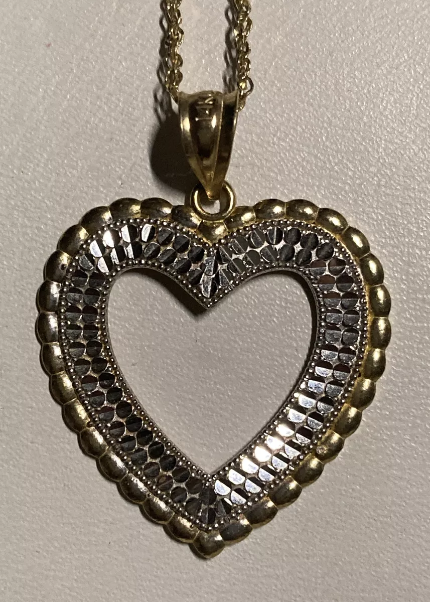 Diamond cut 2024 heart necklace