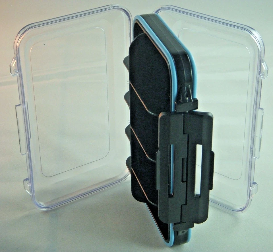2 Sided Clear Ice/Trout Fishing Jig Box Waterproof Compartments Organizer-Large - Image 4 of 4