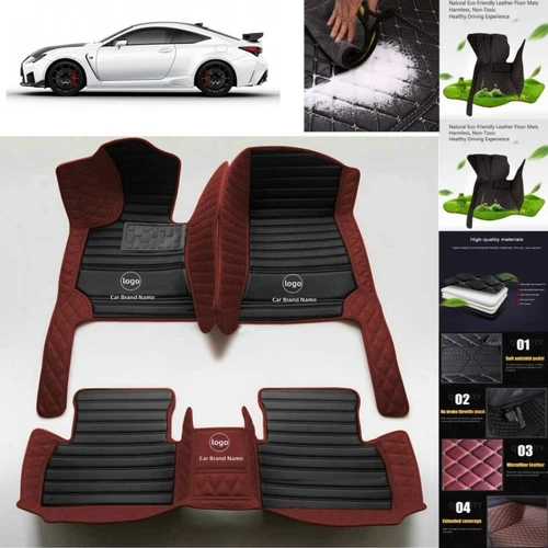 For Lexus RC LC SC Car Floor Mats Luxury Custom Waterproof Carpets Cargo Liners - Imagen 16 de 35
