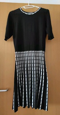Strickkleid Gr. L, Orsay, schwarz /weiß, Top Zustand