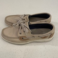 Sperry Women  s Size 7M Bluefish Two Eye Boat Shoe Oatmeal STS 83597