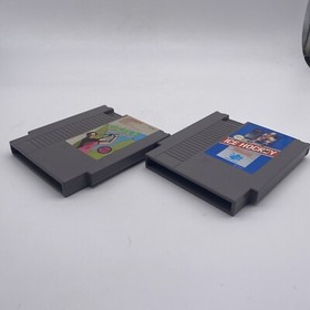 Lot Of 2 NES Games Golf Challenge Pebble Beach And Ice Hockey Cartridges Only