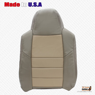 2002 - 2004 Ford Excursion Eddie Bauer Front Driver Top Leather Cover 2 Tone Tan