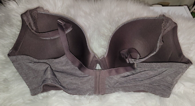Lane Bryant Cacique Smooth Boost Plunge bra w/Lace size 42ddd Marl