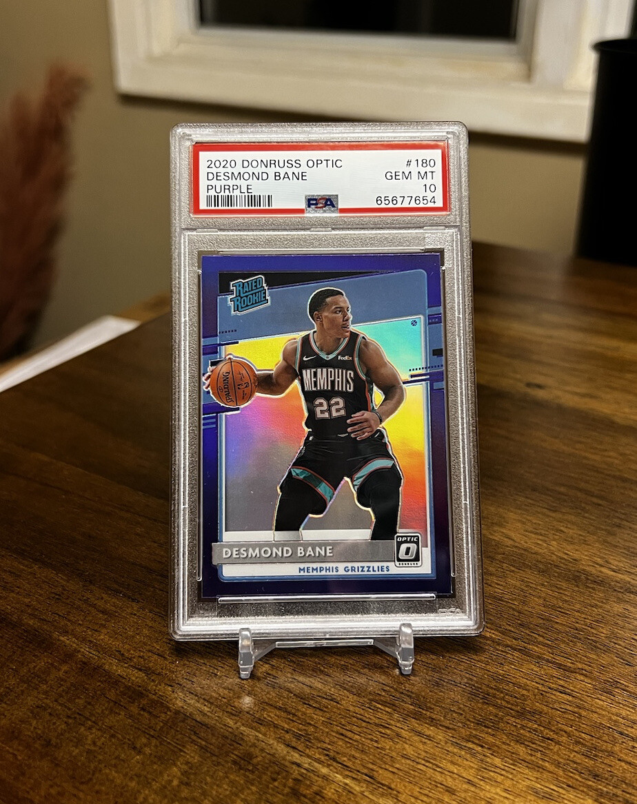 2020-21 Panini Optic Desmond Bane Purple Prizm Rated Rookie Memphis #180 PSA 10