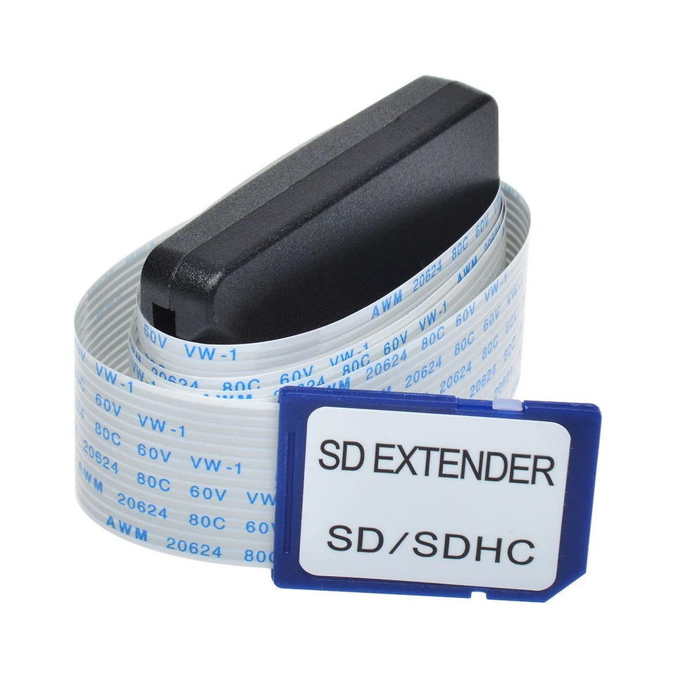 TWO Micro SD To SD Card Extension Cable Adapter Flexible Extender For Car GPS TV - Image 4 of 4