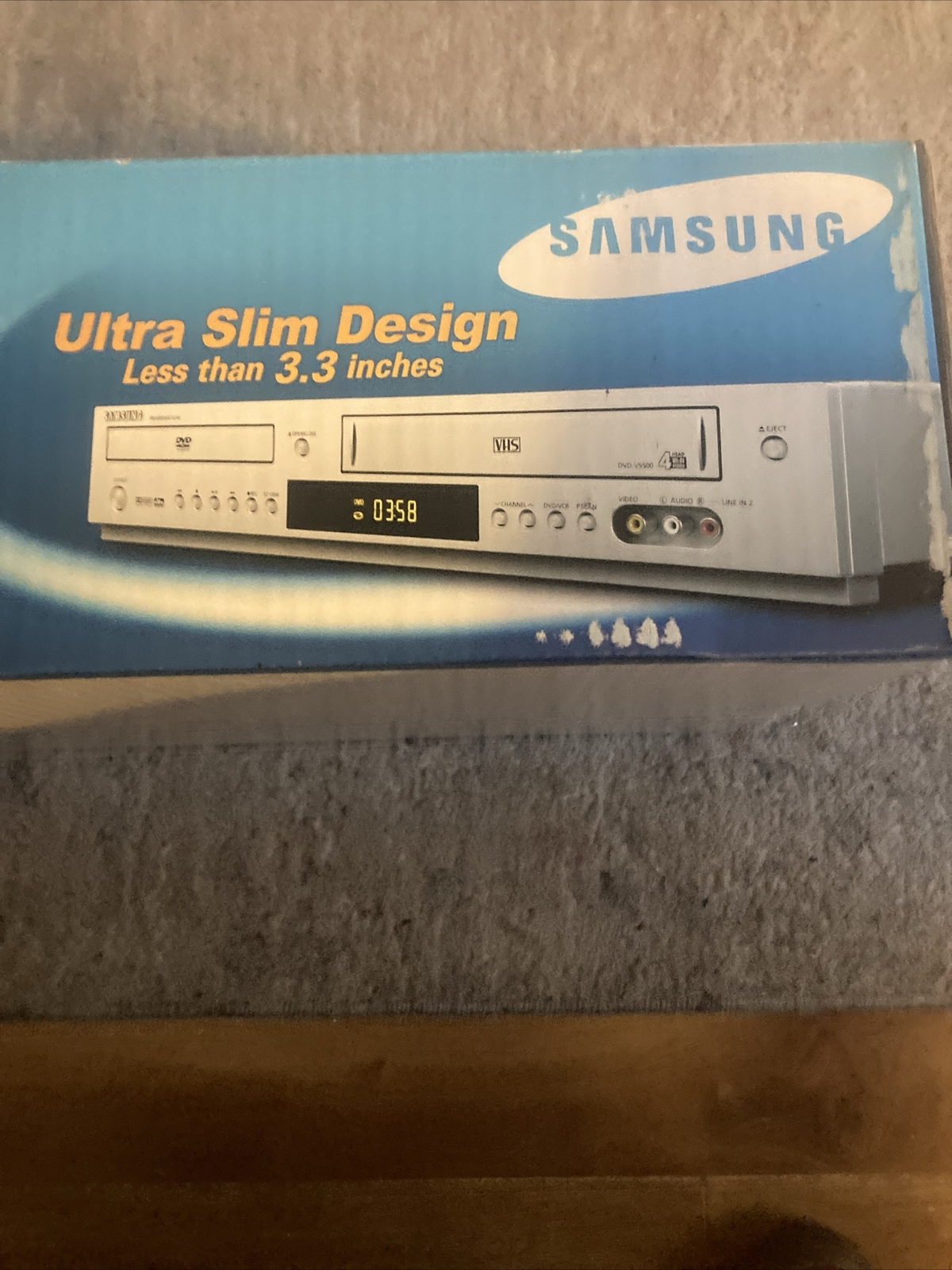 Samsung DVDV5500 DVD/VCR Combo VHS Player w/Remote & Manual Brand New
