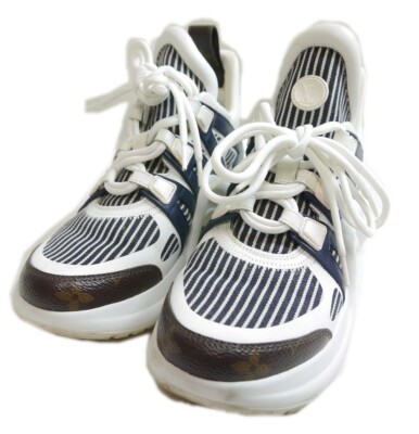 Authentic LOUIS VUITTON LV Arclight Line Sneakers 37 1/2 Canvas