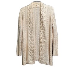 Beige Knit Cardigan Sweater