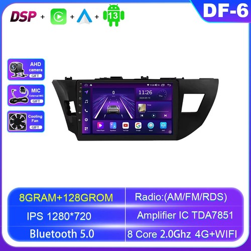 For Toyota Corolla Ralink 2013-2016 GPS Android CarPlay Car Radio Stereo Player - Picture 12 of 30