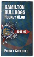 2008-09 Hamilton Bulldogs AHL Hockey Schedule !!! Free Child Ticket