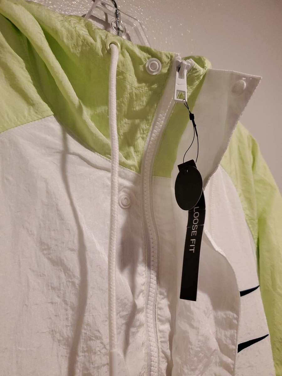 Nike NSW Double Swoosh Full Zip Jacket Men's Size XL White Green
